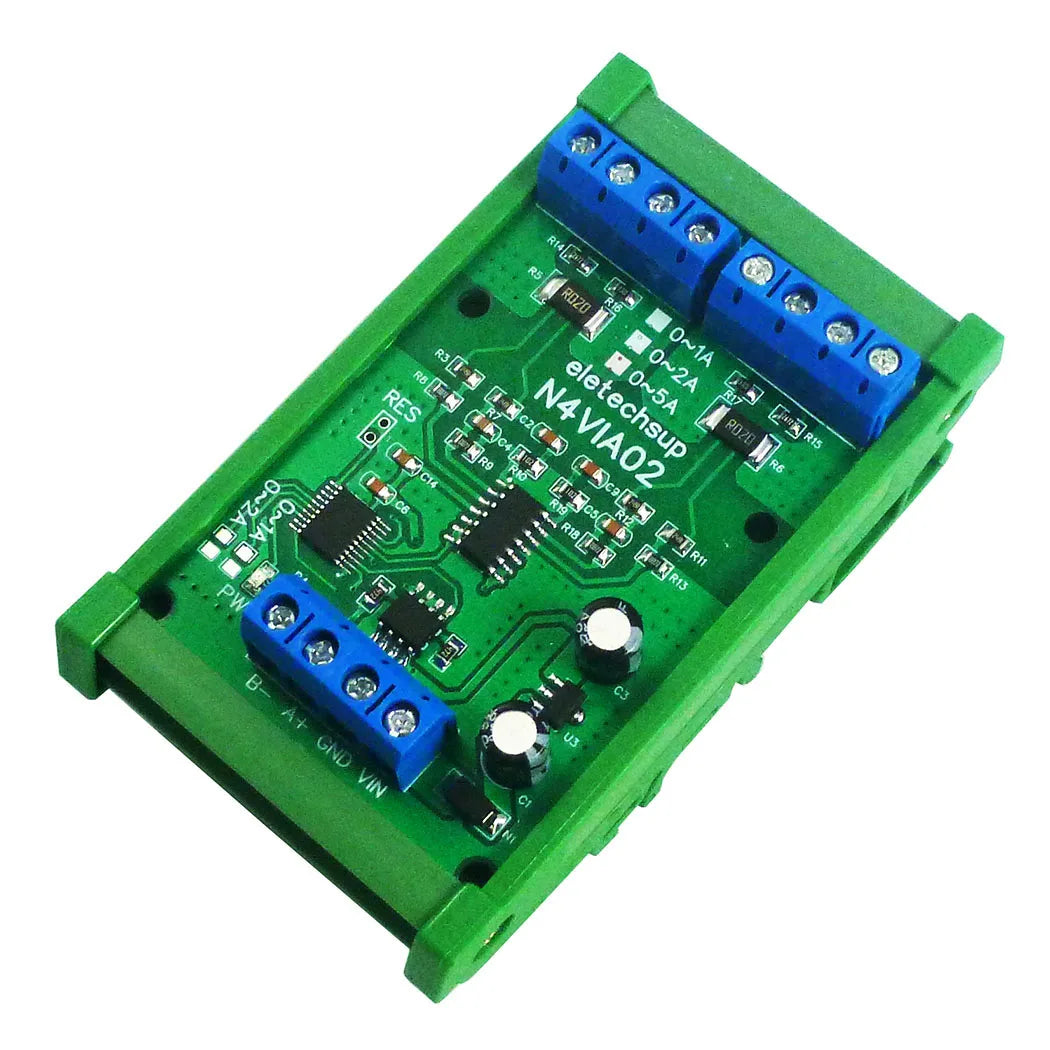 N4VIA02 Multifunctional RS485 Ammeter & Voltmeter 0-30V Voltage & 0-5A Current Measurement Module Modbus RTU