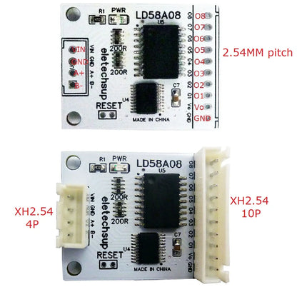 LD58A08 8ch RS485 Modbus RTU DO/PWM Output Multifunction MOS Driver Board for Multilayer Signal Lights LED Relay Solenoid Valves Motor