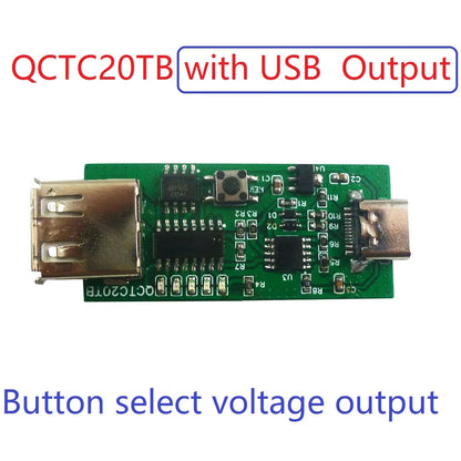 QCTCAJTA Type-C PD2.0 PD3.0 QC2.0 QC3.0 PD2.0 AFC Fast Charge decoy Trigger Module DC 5V 9V 12V 15V 20V for PTZ Camera PLC WIFI Router