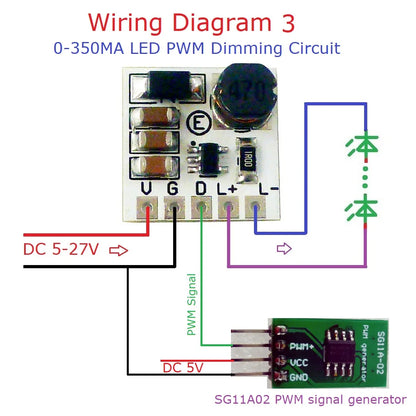 LD2635MA mini size DC 5-24V Step-downLED Constant Current Dimming Module PWM Adjustable Controller