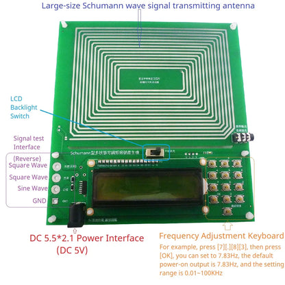 SMLDA01 0.01Hz~300000Hz Adjustable Schumann Sine Wave Resonance Generator Ultra-Low Frequency Pulse Generator Audio Resonator USB