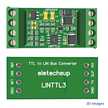 LINTTL3 LIN 2.1/SAE J2602 Transceiver LIN Bus Module Master-Slave Protocol Controller 20KBD UART TTL232 RS485 K-line Can Data Analyzer