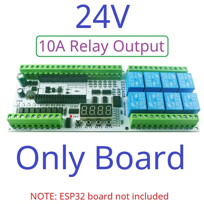 ES33B08 ES33A08 DC 12V 24V Multifunction ESP32 Expansion Board Wifi Digital Analog IO Module for Arduino WEB MQTT Ethernet Network Relay DIY