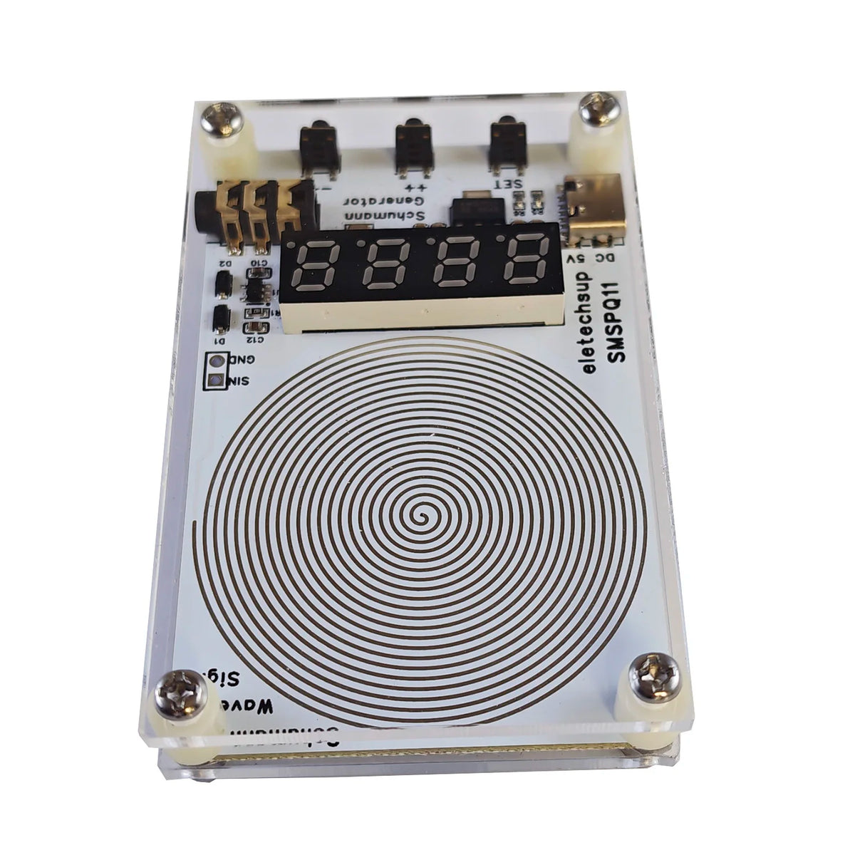 SMSPQ11 Mini 0.01-10000HZ Schumann Wave Signal Generator for Deep Sleep Meditation  Focus Stress Relief  Wellness Therapy Device