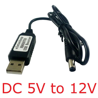 ND0507UD 5V to 9V/12V USB A to DC 5.5*2.1mm Boost DC-DC Conerter Voltage Step-up Cable for Arduiuo  MEGA2560 Wifi Router Mobile Power
