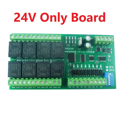 10IOA08 DC 12V 24V 8DI 8DO Multifunction RS485 Modbus RTU Relay Module Support 01 05 15 02 03 06 16 Function Code Switch Control Board