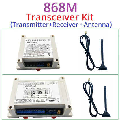 RFSIA08 RFSOB08 with Feedback Switch 433M 868M 915M Lora Transceiver Quantity IO Wireless Remote Transmission Industrial Motor Remote Controller