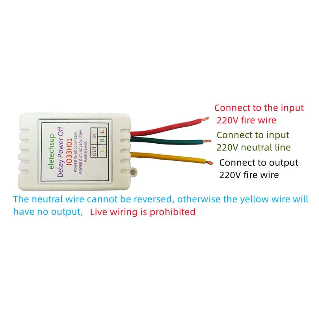 IO33H01 AC 110V 220V Simple Time Delay Relay Timer Relay Switch 1-480Min Adjustable Controller