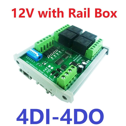 10IOA01 10IOA02 10IOA04 10IOA08 10IOA12 DC12V 1-12Ch Digital Switch DiDo Multifunction RS485 PLC IO Expanding Board Standard Modbus RTU Relay Module