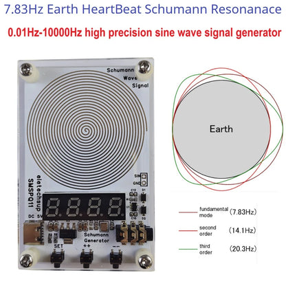 SMSPQ11 Mini 0.01-10000HZ Schumann Wave Signal Generator for Deep Sleep Meditation  Focus Stress Relief  Wellness Therapy Device