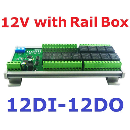 10IOA01 10IOA02 10IOA04 10IOA08 10IOA12 DC12V 1-12Ch Digital Switch DiDo Multifunction RS485 PLC IO Expanding Board Standard Modbus RTU Relay Module