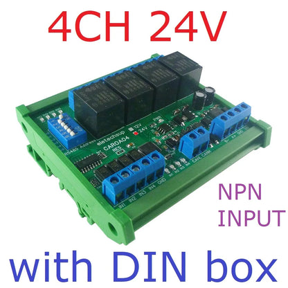 CAROA04 CAROB08 CAROC16 4/8/16 DI-DO CAN Relay Controller Module RS485 Digital NPN/PNP IO Expanding Board for CNC Car Automated Industry CARO