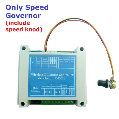 IO55C02 433M Wireless Remote Controller Forward Reverse Limit Speed Board 200W 12V 24V DC Motor Driver Module