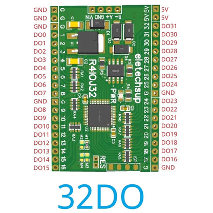 R4IOJ32 32CH RS485 2.54mm Pin Core Board Modbus Rtu Input and Output Control PLC HMI Remote IO Expanding Board R4IOJ32 DC 5V 12V 24V