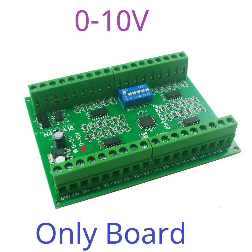 N4DVA16 Modbus 16CH Differential Voltage Collector 0-5V 0-10V RS485 Analog Input Module for LI-ON LI-PO NIMH Lifepo4 Battery Measurement