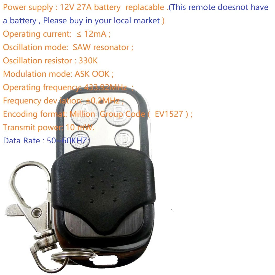 RF15B04 135uA Low-Power -117dBm High-sensitivity PT2262 EV1527 4 Button Fixed Code Decoding Module for Arduiuo  MEGA DUE Pro MCU ARM
