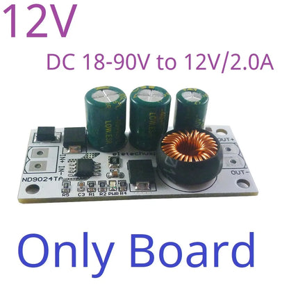 ND9024TA 2.5A DC 10-90V to 5V 12V 24V DC-DC Converter High-Voltage Buck Regulator Module for Lion Lipo LiFePO4 Lead-acid Solar battery