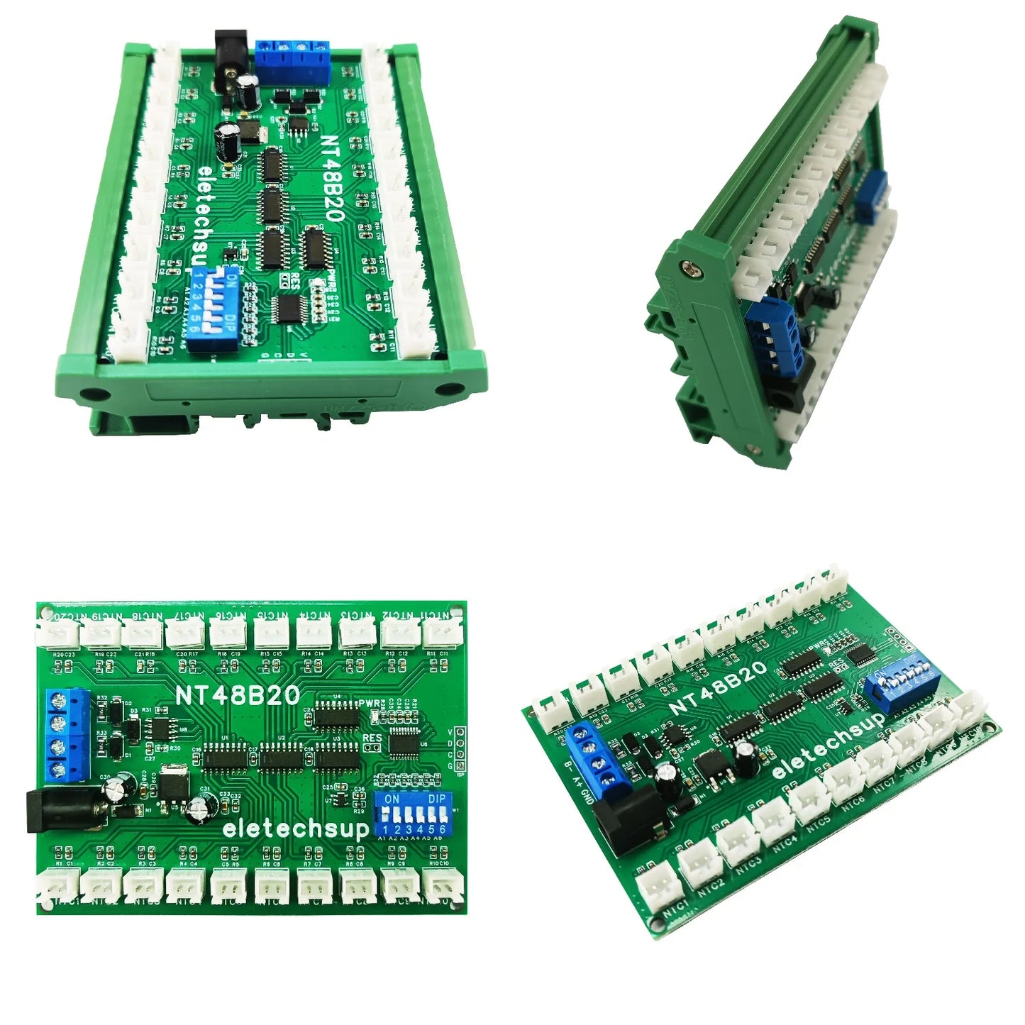 NT48A08 NT48B20 NT48C32 32Ch RS485 Temperature Collector Modbus RTU Relay Board for NTC Sensor Inspection