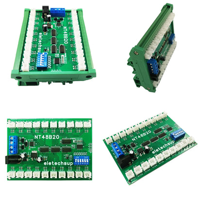 NT48A08 NT48B20 NT48C32 32Ch RS485 Temperature Collector Modbus RTU Relay Board for NTC Sensor Inspection