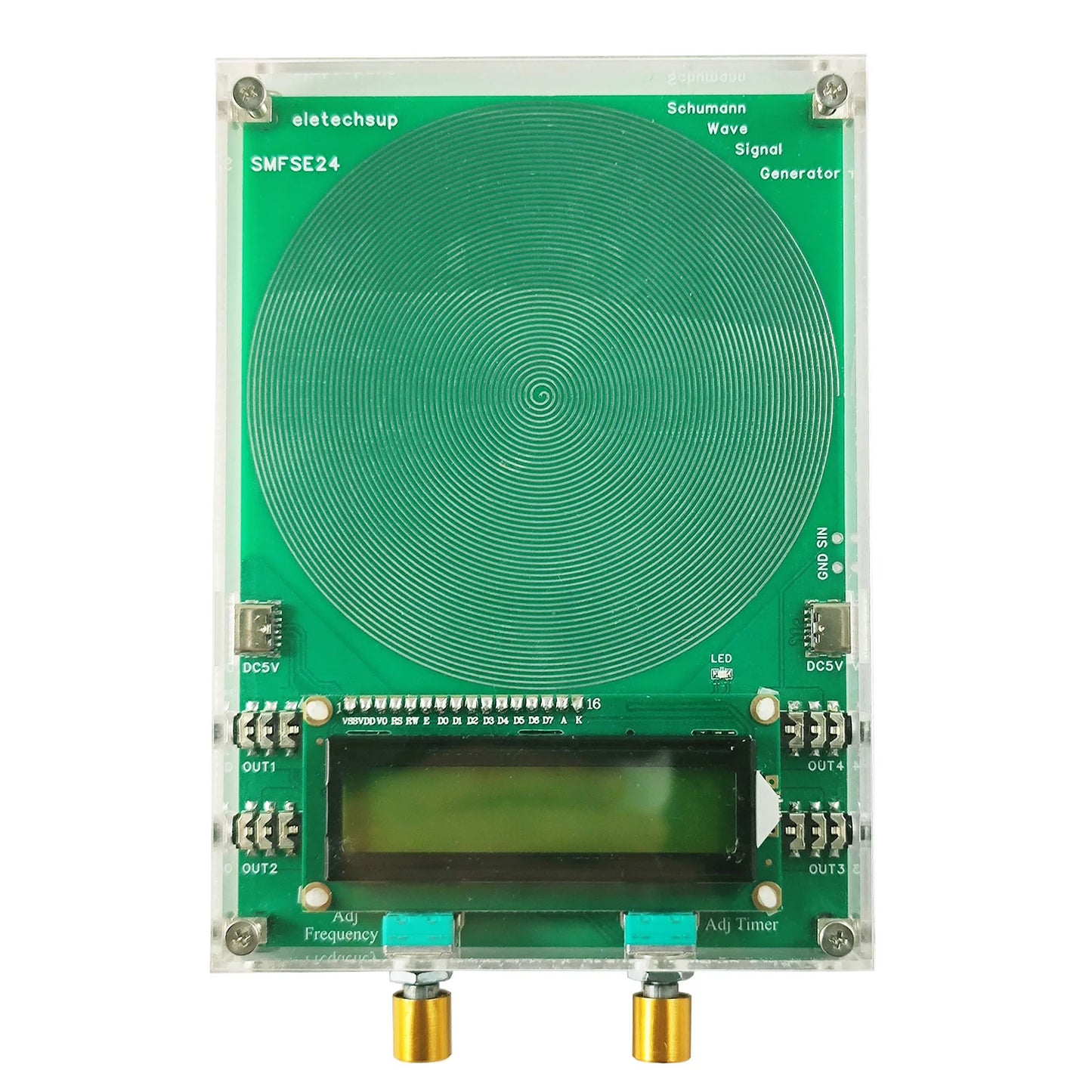 SMFSE24 4CH 10 Frequency Sequential Output Timed Sequential Intermittent Mode 0.01-100KHZ Pulse Schumann Resonances Generator