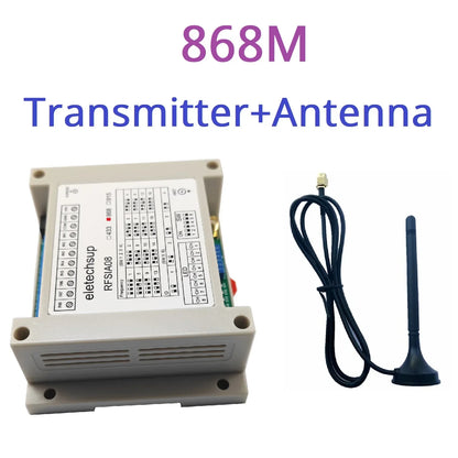 RFSIA08 RFSOB08 with Feedback Switch 433M 868M 915M Lora Transceiver Quantity IO Wireless Remote Transmission Industrial Motor Remote Controller