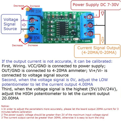CTVIB01 0-5V/0-10V to 4-20mA/0-20mA Voltage to Current Analog IO Module Transmitter V/I Linear Converter for PLC RS485 Sensor
