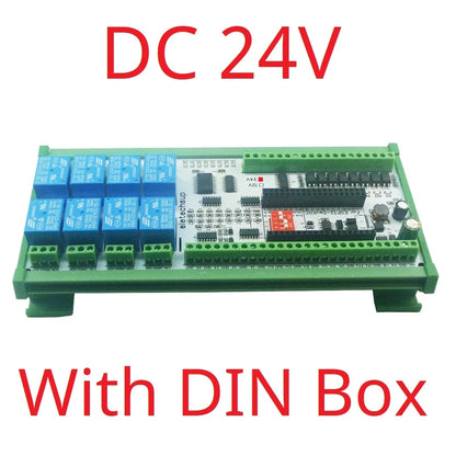 ES32D26 2AO-8AI-8DI-8DO ESP32 Wifi Network Relay Board 4-20MA 0-10V Digital Analog Input Output Module for Smart Switch IOT Simple PLC