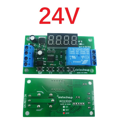 KC23C01 Multifunction Pulse Counter Switch Adjustable Timer Delay Turn On/Off Relay Module DC 5V 12V 24V