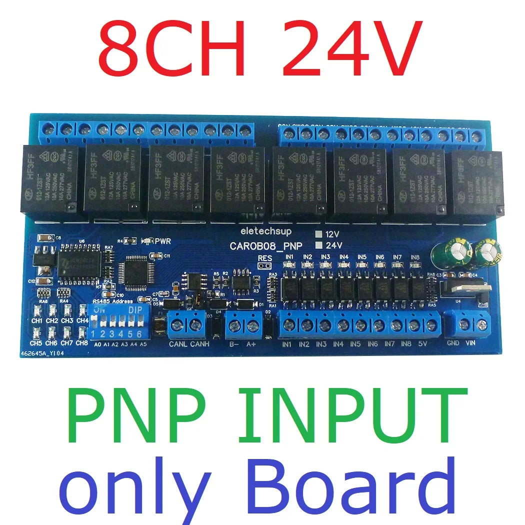 CAROA04 CAROB08 CAROC16 4/8/16 DI-DO CAN Relay Controller Module RS485 Digital NPN/PNP IO Expanding Board for CNC Car Automated Industry CARO