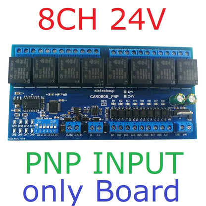 CAROA04 CAROB08 CAROC16 4/8/16 DI-DO CAN Relay Controller Module RS485 Digital NPN/PNP IO Expanding Board for CNC Car Automated Industry CARO
