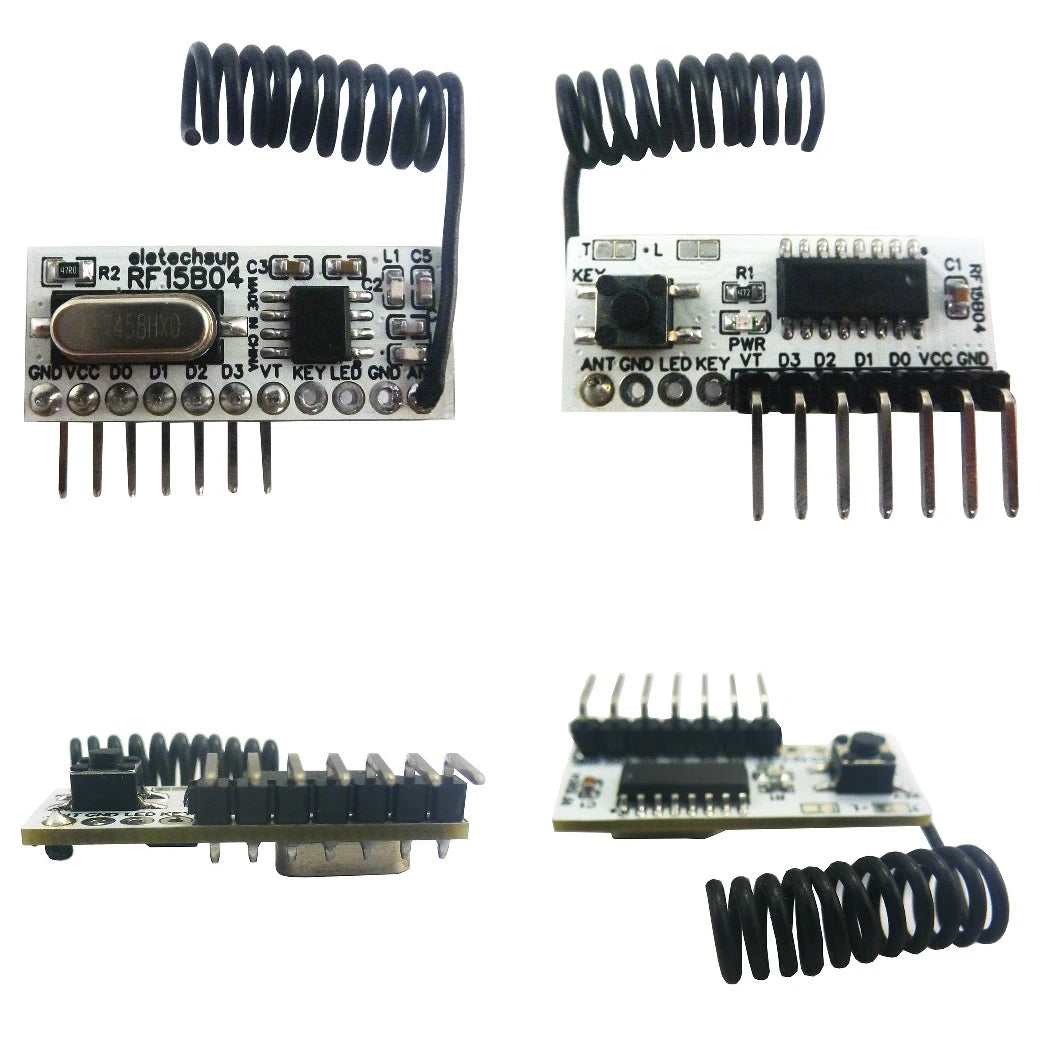 RF15B04 135uA Low-Power -117dBm High-sensitivity PT2262 EV1527 4 Button Fixed Code Decoding Module for Arduiuo  MEGA DUE Pro MCU ARM