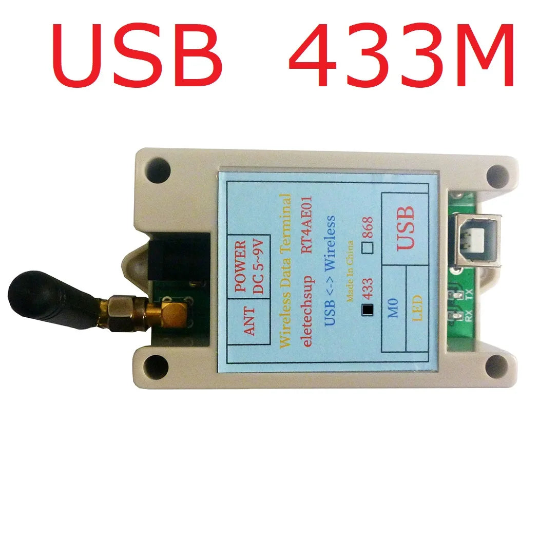 RT4AE01 RS485/RS232/USB Sub-1GHz Transceiver FSK GFSK 433M 868M UART Moduel for Wireless Meter Reading Industrial Control PLC Modbus RTU