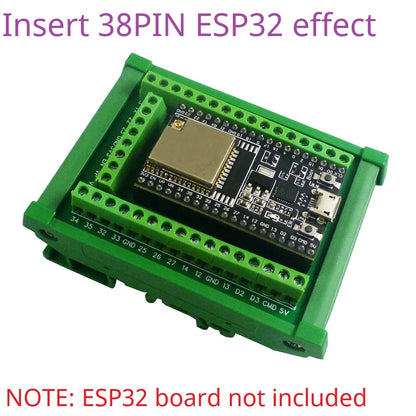 DNESA30 DNESP32 Din Rail Mounting DIN35 C45 Rail ESP32 Base Plate 3.96 Terminal Screw Terminal Block Adapter Module for Arduino Wifi BT IOT DIY