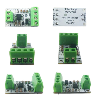 PW2VB01 0-5V/0-10V Frequency to Voltage Module PWM to DAC Converter PLC MCU FPGA Analog IO Expansion Board Signal Generator
