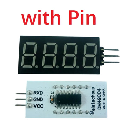 DM49C04 4bit UART TTL Serial Port Digital Tube Display Module replace TM1650 MAX7219 TM1637 74HC595 for Arduiuo NODEMCU Pi