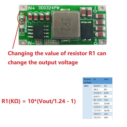 DD0324PW 25W Mini Size High-power 2-5Cell Battery Multiplier 3.7V 4.2V to 8.4V 12.6V 16.8V 21V DC-DC Boost Converter Module 5V 12V 15 24V