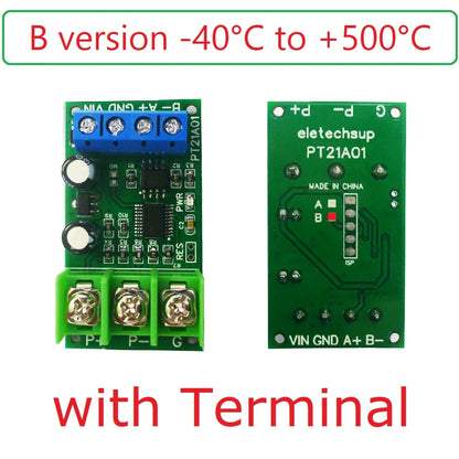 PT21A01 PT22B01 1CH 500 Celsius PT100 Thermocouple RTD emperature Sensor RS485 Temperature Sensor Module Modbus RTU Board Paperless Recorder