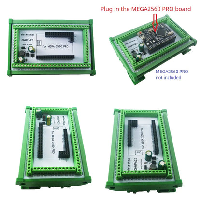DNMPA25 DIN Rail Mount Screw Terminal Block Adapter Module DC 12V 24V Expansion Board for Arduiuo MEGA2560 PRO Smart Home DIY DNMPA25
