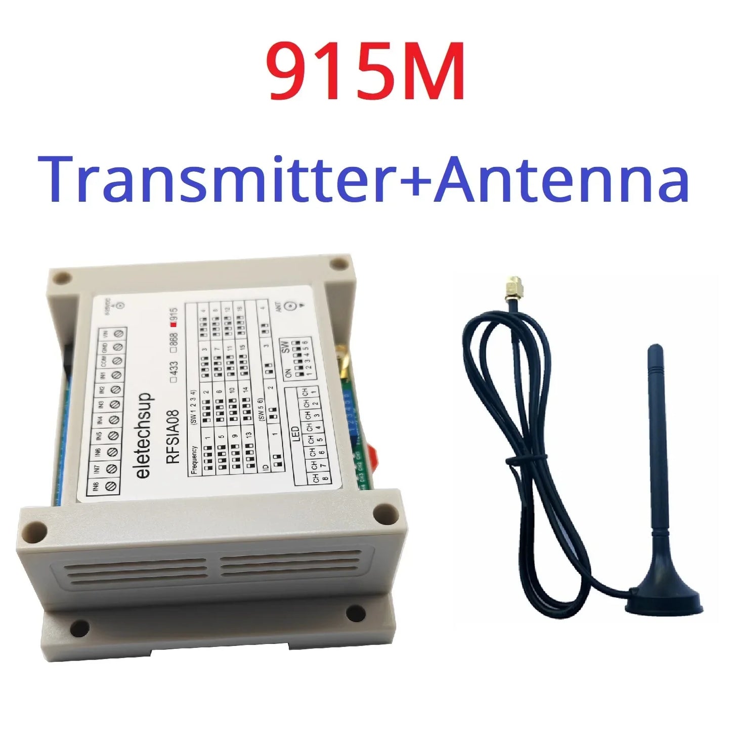 RFSIA08 RFSOB08 with Feedback Switch 433M 868M 915M Lora Transceiver Quantity IO Wireless Remote Transmission Industrial Motor Remote Controller