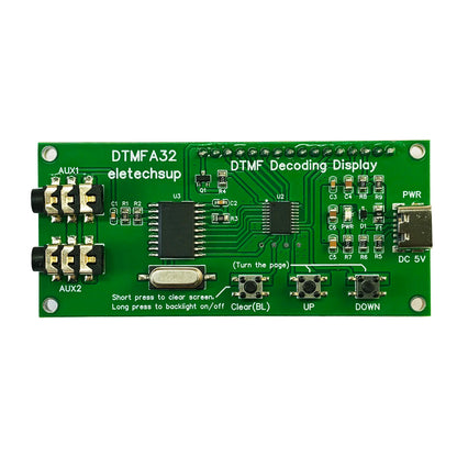 DTMFA32 120-Byte DTMF Decoder LCD Display Audio Decoding Module MT8870 Smart Home Controller Board for Phone Walkie-talkie