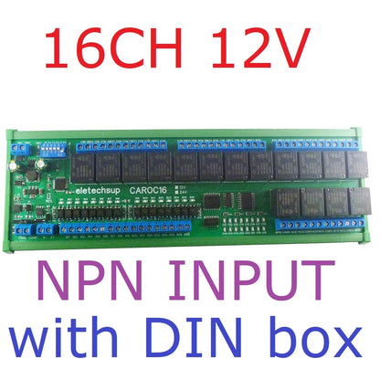 CAROA04 CAROB08 CAROC16 4/8/16 DI-DO CAN Relay Controller Module RS485 Digital NPN/PNP IO Expanding Board for CNC Car Automated Industry CARO