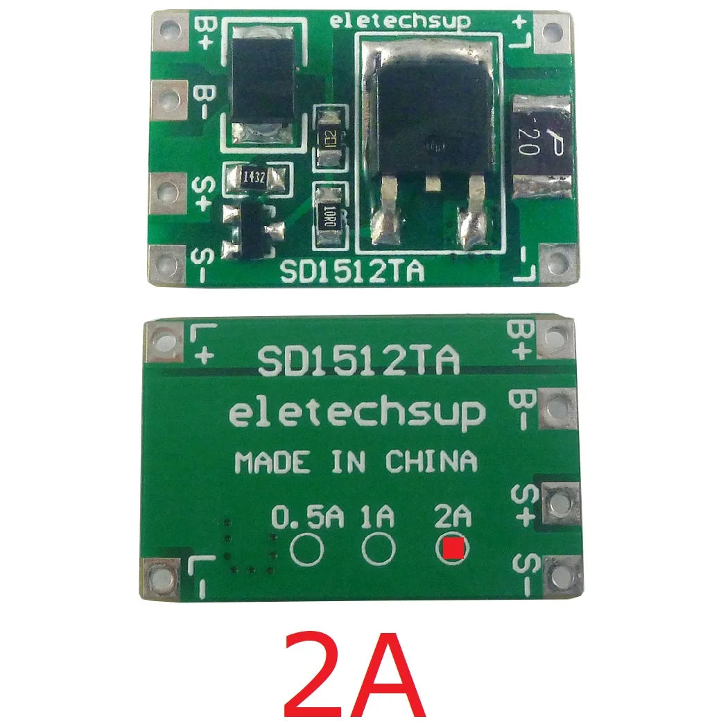 SD1512TA Solar Automatic Charging Automatic Switch LED Driver Module DC 3-18V 0.5A 1A 2A SD1512TA for LiFePO4 Li-On Li-Po LED
