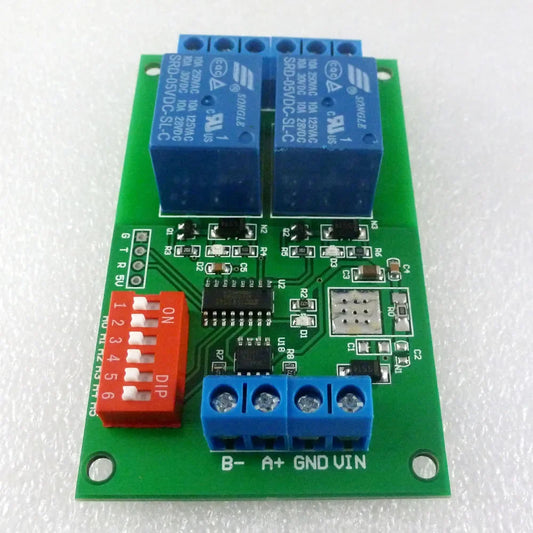 CE035 DC5V 2 CH RS485 Relay Board UART Serial Port Switch Module Modbus AT Command Control For PLC Smart Home Automated Industry