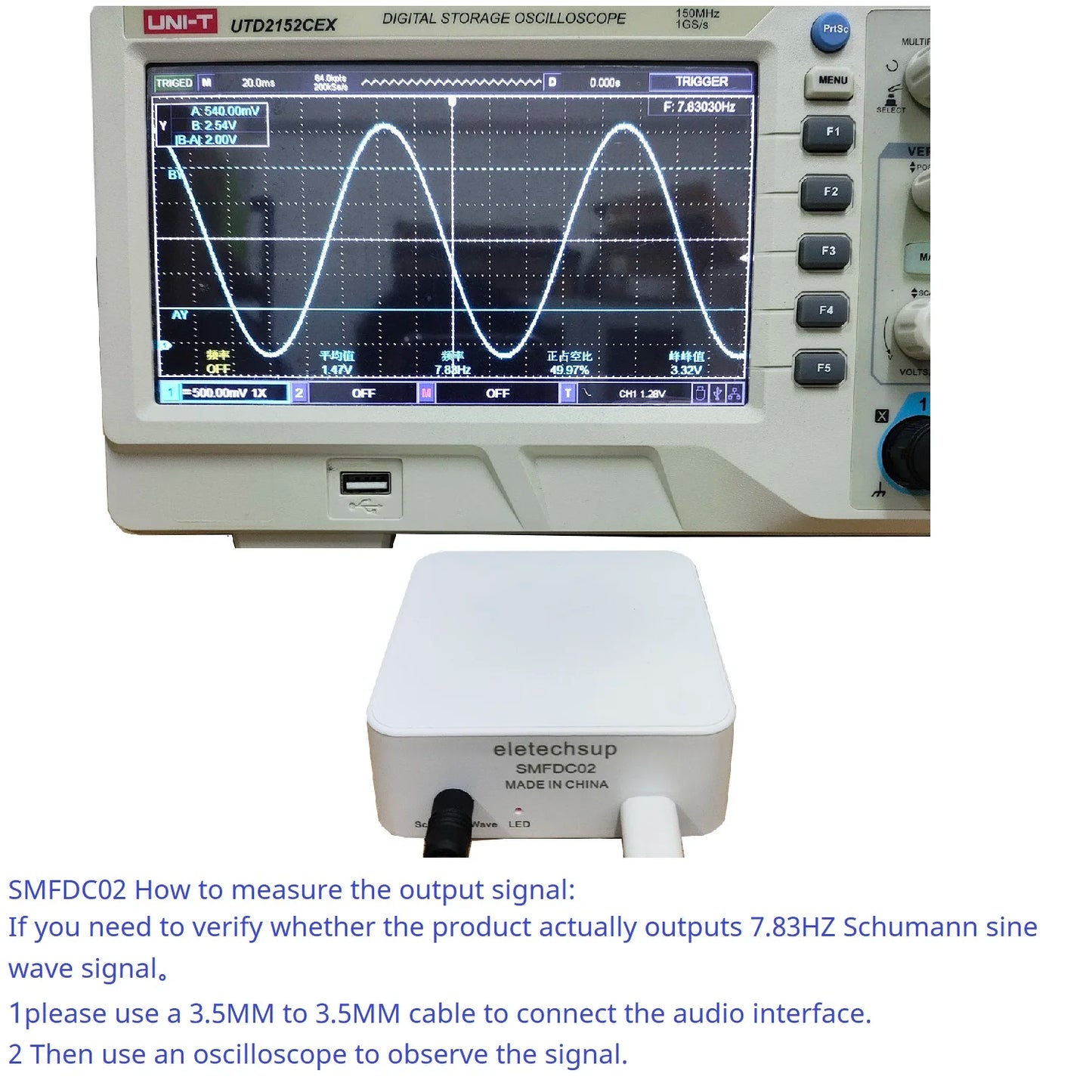 SMFDC02 7.83Hz Schumann Wave Generator - Ultra Low Frequency Pulse Generator for Precise Sleep Enhancement