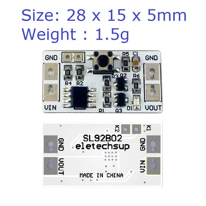 SL92B02 DC 3.3V 5V 12V Bistable Self-locking Electronic Switch Board for Arduiuo  MEGA2560 ESP32 ESP8266 LED Motor