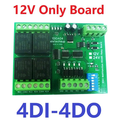 10IOA01 10IOA02 10IOA04 10IOA08 10IOA12 DC12V 1-12Ch Digital Switch DiDo Multifunction RS485 PLC IO Expanding Board Standard Modbus RTU Relay Module
