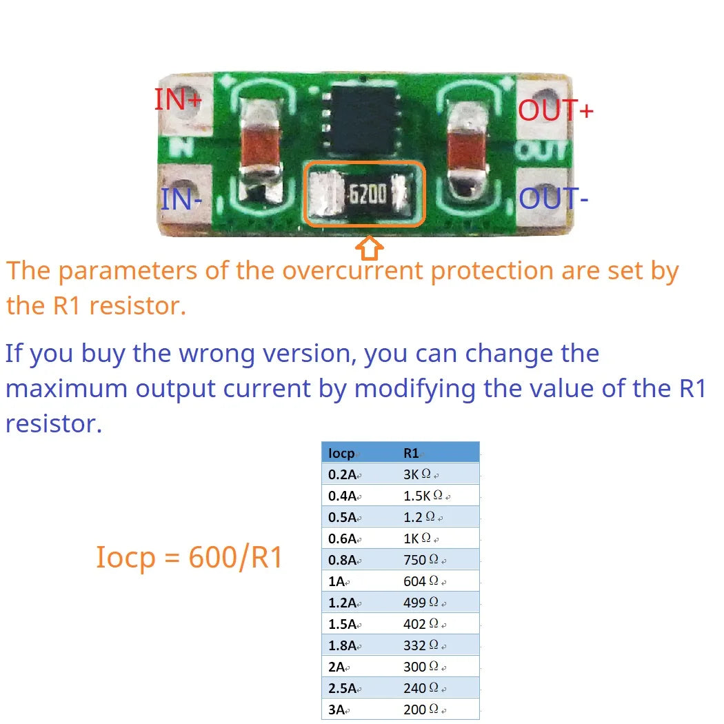 NDOV05MB DC 3.3-5V 0.2-2.5A Overvoltage Overcurrent Power Supply Protector OCP OVP UVLO OTP Protection Module for 18650 Lion Lifepo4 NIMH