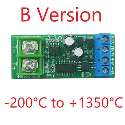 N4KTA01 -200-1350C Modbus Rtu K-Type to RS485 Thermocouple-to-Digital Converter Module Wide Range Analog Temperature Measurement Board