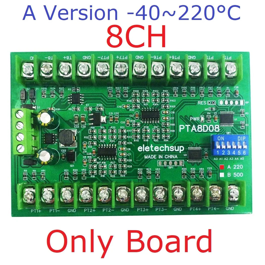 PTA8D08 8AI RS485 Analog Input PT100 RTD RS485 Temperature Sensor Acquisition Module replace NTC K Thermocouple DS18B20