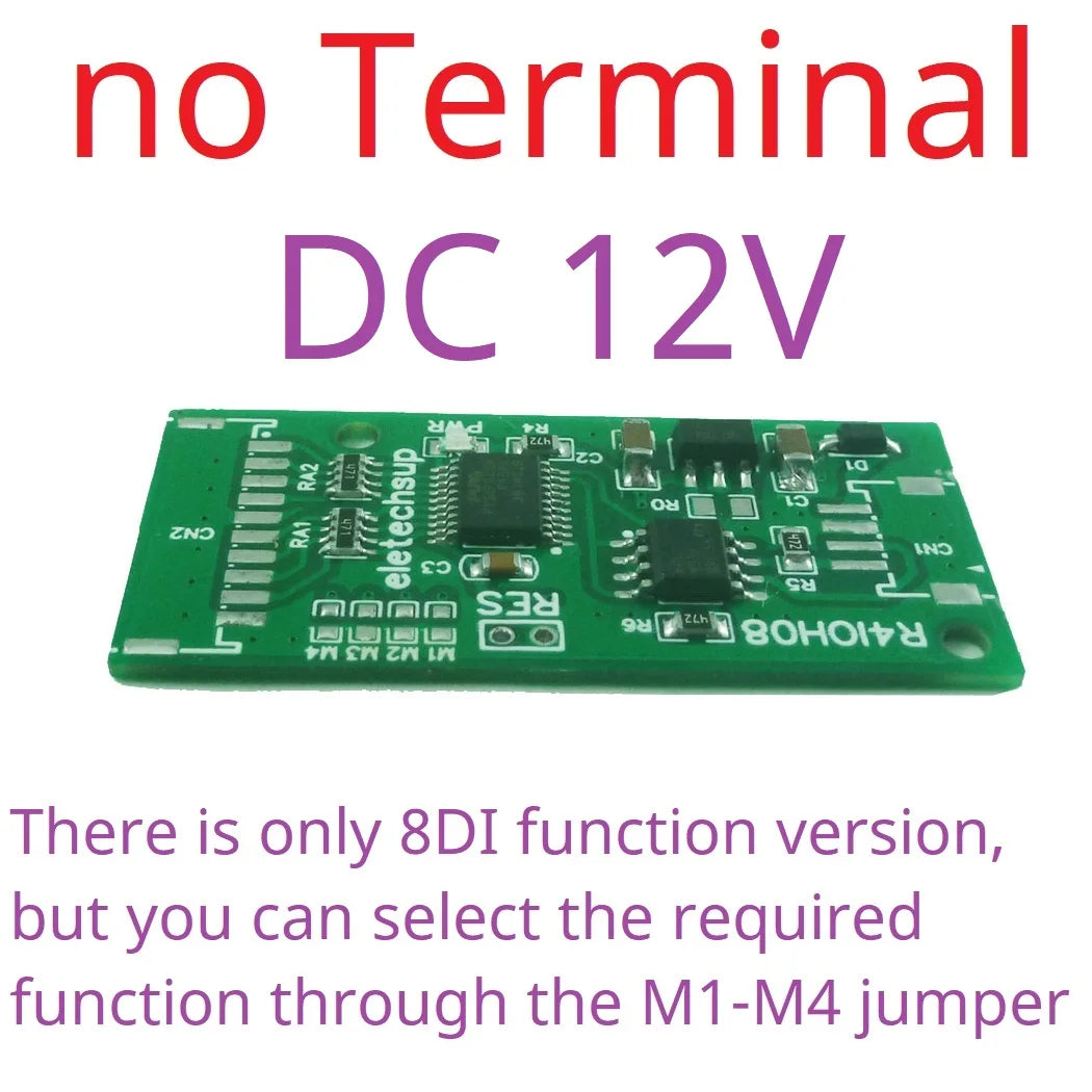 R4IOH08 8DI 8DO 4DI-4DO 2DI-6DO 6DI-2DO Multipurpose RS485 Digital Input Output Module mini PLC IO Dilator DC 12V 24V for Arduino